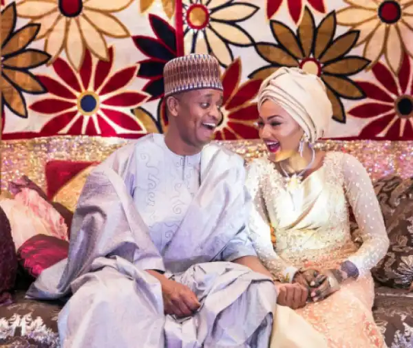 Photo of Zahra Buhari and Ahmed Indimi at their traditional wedding